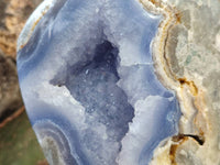 Polished Blue Lace Agate Standing Free Forms x 1 From Nsanje, Malawi - Toprock Gemstones and Minerals