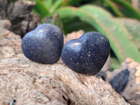 Polished Lazulite Hearts x 35 From Madagascar - Toprock Gemstones and Minerals