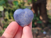 Polished Lazulite Hearts x 35 From Madagascar - Toprock Gemstones and Minerals