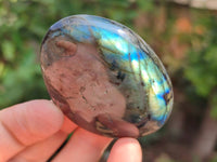 Polished Labradorite Palm Stones x 12 From Tulear, Madagascar - Toprock Gemstones and Minerals