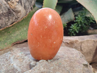 Polished Orange Twist Calcite Standing Free Forms x 2 From Maevantanana, Madagascar - Toprock Gemstones and Minerals