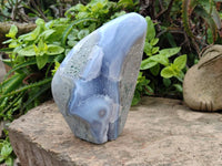 Polished Blue Lace Agate Standing Free Form x 1 From Nsanje, Malawi - Toprock Gemstones and Minerals