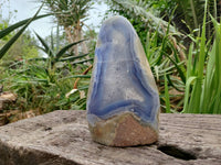Polished Blue Lace Agate Standing Free Form x 1 From Nsanje, Malawi - Toprock Gemstones and Minerals