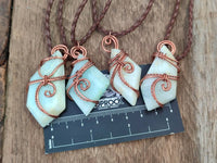 Hand Made Copper Wire Wrapped Blue Smithsonite Jewellery Pendants - Sold Per Item - From Congo - Toprock Gemstones and Minerals