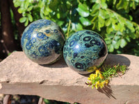 Polished Stromatolite Spheres x 2 From Katsepy, Madagascar - Toprock Gemstones and Minerals