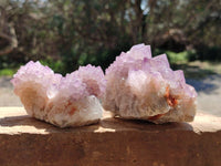 Natural Amethyst Spirit Quartz Clusters x 4 From Boekenhouthoek, South Africa - Toprock Gemstones and Minerals