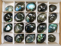 Polished Labradorite Galets x 20 From Tulear, Madagascar - Toprock Gemstones and Minerals
