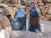 Polished Bloodstone Points x 2 From Swaziland - Toprock Gemstones and Minerals
