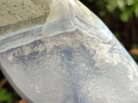 Polished Blue Lace Agate Standing Free Forms x 2 From Nsanje, Malawi - Toprock Gemstones and Minerals