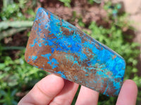 Polished Shattuckite Free Forms x 3 From Kaokoveld, Namibia - Toprock Gemstones and Minerals