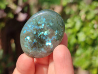 Polished Labradorite Palm Stones x 20 From Tulear, Madagascar - Toprock Gemstones and Minerals