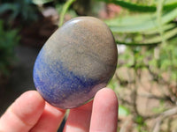 Polished Lazulite Palm Stones x 20 From Madagascar - Toprock Gemstones and Minerals