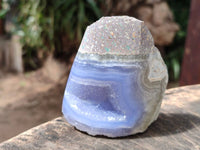 Polished Blue Lace Agate Geode Specimens x 6 From Nsanje, Malawi - Toprock Gemstones and Minerals