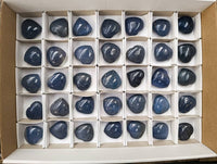 Polished Lazulite Hearts x 35 From Madagascar - Toprock Gemstones and Minerals