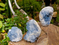 Natural Blue Celestite Specimens x 3 From Sakoany, Madagascar - Toprock Gemstones and Minerals