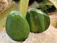 Polished Verdite Palm Stones x 6 From Zimbabwe - Toprock Gemstones and Minerals