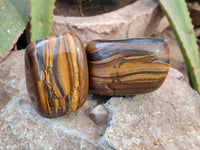 Polished Golden Tiger's Eye Free Forms x 6 From Prieska, South Africa - Toprock Gemstones and Minerals