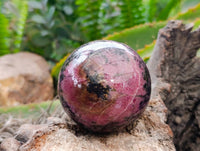 Polished Rhodonite Spheres x 3 From Ambindavato, Madagascar - Toprock Gemstones and Minerals