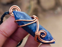 Hand Made Sodalite Copper Wire Wrapped Stone Pendants - Sold Per Item - From Namibia - Toprock Gemstones and Minerals