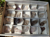 Natural Mix of Smokey, Clear And Amethyst Quartz Crystals x 20 From Brandberg, Namibia - Toprock Gemstones and Minerals