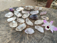 Natural Mix of Smokey, Clear And Amethyst Quartz Crystals x 20 From Brandberg, Namibia - Toprock Gemstones and Minerals