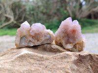 Natural Ametrine and Amethyst Spirit Quartz Clusters x 12 From South Africa - Toprock Gemstones and Minerals