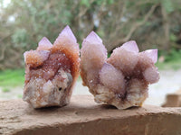 Natural Ametrine and Amethyst Spirit Quartz Clusters x 12 From South Africa - Toprock Gemstones and Minerals