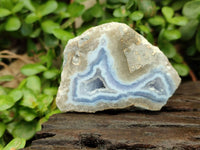 Polished On One Side Blue Lace Agate Geodes x 6 From Nsanje, Malawi - Toprock Gemstones and Minerals