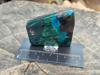 Polished Shattuckite Malachite and Bornite Free Forms x 6 From Kaokoveld, Namibia - Toprock Gemstones and Minerals