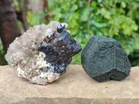 Natural Schorl Black Tourmaline with Associated Minerals x 6 From Erongo, Namibia - Toprock Gemstones and Minerals