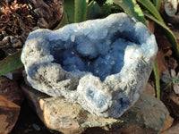 Natural Blue Celestite Geode Specimen x 1 From Sakoany, Madagascar - Toprock Gemstones and Minerals