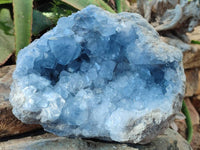 Natural Blue Celestite Geode Specimen x 1 From Sakoany, Madagascar - Toprock Gemstones and Minerals