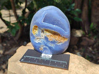 Polished Blue Lace Agate Standing Free Forms x 3 From Nsanje, Malawi - Toprock Gemstones and Minerals