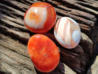 Polished Carnelian Agate Gemstone Galets x 20 From Madagascar - Toprock Gemstones and Minerals