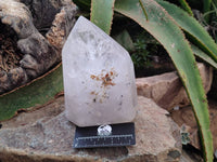 Polished Window Clear Quartz Crystal With Inclusions x 1 From Madagascar - Toprock Gemstones and Minerals