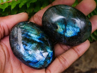 Polished Labradorite Galets x 20 From Tulear, Madagascar - Toprock Gemstones and Minerals