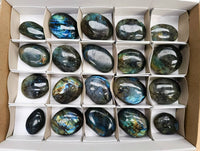 Polished Labradorite Galets x 20 From Tulear, Madagascar - Toprock Gemstones and Minerals