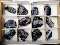 Polished Watermelon Fluorite Standing Free Forms And Free Forms x 12 From Uis, Namibia - Toprock Gemstones and Minerals