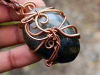 Hand Made Labradorite Copper Wire Wrapped Stone Pendants - Sold Per Piece - From South Africa - Toprock Gemstones and Minerals