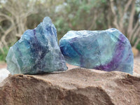 Natural Watermelon Fluorite Cobbed Specimens x 24 From Uis, Namibia - Toprock Gemstones and Minerals