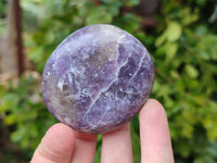 Polished Lepidolite With Rubellite Pink Tourmaline Galets x 12 From Madagascar - Toprock Gemstones and Minerals