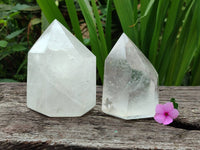 Polished Clear Quartz Crystal x 2 From Madagascar - Toprock Gemstones and Minerals