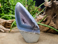 Polished Blue Lace Agate Standing Free Form x 1 From Nsanje, Malawi - Toprock Gemstones and Minerals