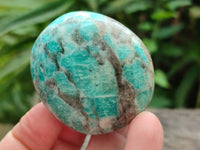 Polished Amazonite Palm Stones x 24 From Madagascar - Toprock Gemstones and Minerals