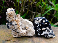 Natural Schorl Black Tourmaline Specimens x 6 From Erongo, Namibia - Toprock Gemstones and Minerals