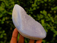 Polished Blue Lace Agate Standing Free Forms x 7 From Nsanje, Malawi - Toprock Gemstones and Minerals