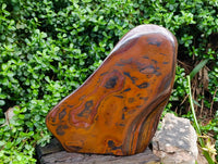 Polished XXL Banded Iron Stone Standing Free Form x 1 From South Africa - Toprock Gemstones and Minerals