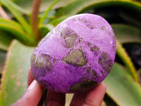 Polished Stichtite Palm Stones x 6 From Barberton, South Africa - Toprock Gemstones and Minerals