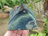 Polished Stromatolite Pyramids x 3 From Katsepy, Madagascar - Toprock Gemstones and Minerals