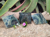 Polished Stromatolite Pyramids x 3 From Katsepy, Madagascar - Toprock Gemstones and Minerals